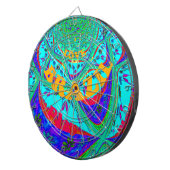 Levendig Bloemenpatroon: Braziliaanse eerbetoon Ee Dartbord (Voorkant Rechts)