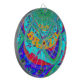 Levendig Bloemenpatroon: Braziliaanse eerbetoon Ee Dartbord (Voorkant Links)