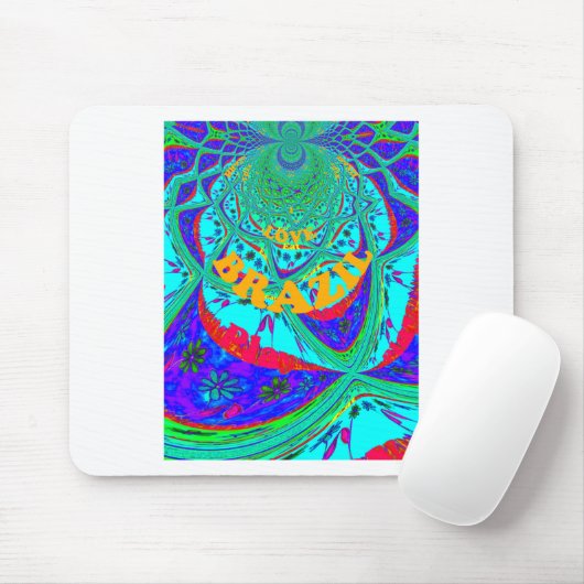 Levendig Bloemenpatroon: Braziliaanse eerbetoon Ee Muismat (Met muis)