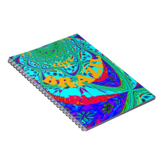 Levendig Bloemenpatroon: Braziliaanse eerbetoon Ee Notitieboek (Rechterzijde)