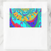 Levendig Bloemenpatroon: Braziliaanse eerbetoon Ee Rechthoekige Sticker (Tas)