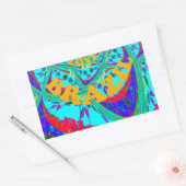 Levendig Bloemenpatroon: Braziliaanse eerbetoon Ee Rechthoekige Sticker (Envelop)