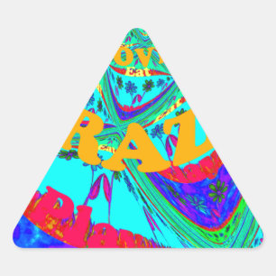 Levendig Bloemenpatroon: Braziliaanse eerbetoon Ee Sticker