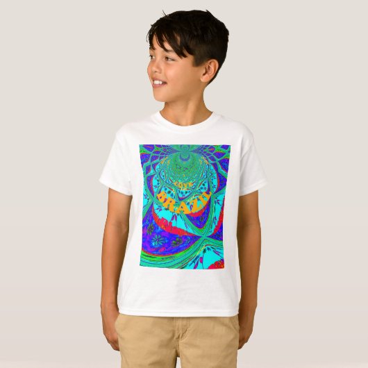 Levendig Bloemenpatroon: Braziliaanse eerbetoon Ee T-shirt (Voorkant volledig)