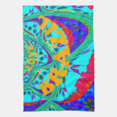 Levendig Bloemenpatroon: Braziliaanse eerbetoon Ee Theedoek (Verticaal)