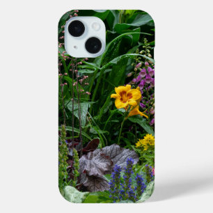 Levendig Bloemenpatroon Voor Een Zomer Tuin Achter iPhone 15 Case