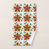 Levendig Bloemmotief Bad Handdoek (Handdoek)