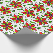 Levendig Bloemmotief Cadeaupapier (Hoek)