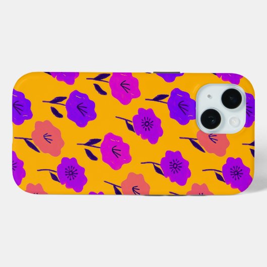 Levendig Bloemmotief Case-Mate iPhone Case (Achterkant (horizontaal))