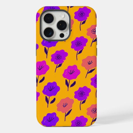 Levendig Bloemmotief iPhone Hoesje (Achterkant)