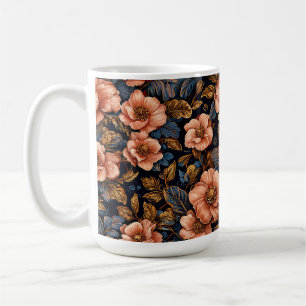 Levendig bloemmotief koffiemok