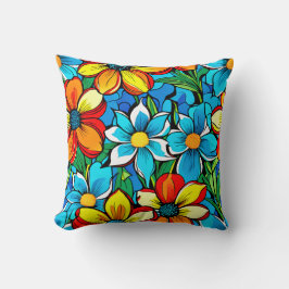 Levendig Bloemmotief  Kussen