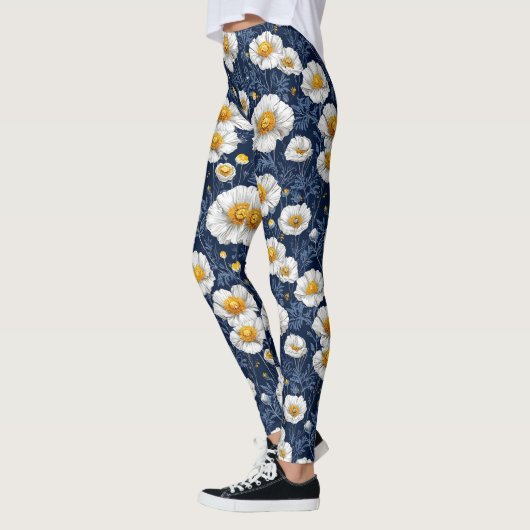 Levendig bloemmotief leggings (Links)