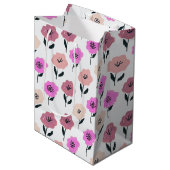 Levendig Bloemmotief Medium Cadeauzakje (Voorkant Gekanteld)