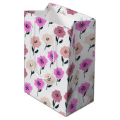 Levendig Bloemmotief Medium Cadeauzakje (Achterkant Gekanteld)