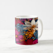 Levendig Bloemmotief met Barst Koffiemok (Voorkant rechts)