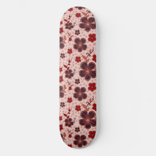 Levendig Bloemmotief met Kleurrijke Bloemen Persoonlijk Skateboard
