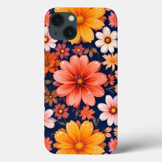 Levendig Bloemmotief met Kleurrijke Bloesems Case-Mate iPhone Case (Achterkant)