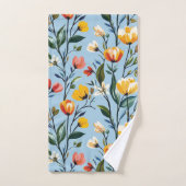 Levendig bloemmotief ontwerp bad handdoek (Handdoek)