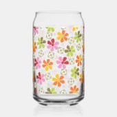 Levendig bloemmozaïek blik glas (Achterkant)