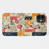 Levendig bloempatjesspatchworkdekbed in warme tint Case-Mate iPhone case (Achterkant (horizontaal))