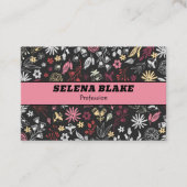 Levendig bloempatroon | Elegant en modern Visitekaartje (Voorkant)