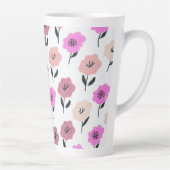 Levendig bloempatroon latte mok (Rechts)