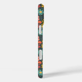 Levendig bloempatroon op Blauwgroen Case-Mate iPhone Case (Achterkant / Rechts)