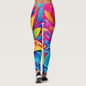 Levendig Bloemschilderwerk Leggings (Achterkant)