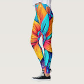 Levendig Bloemschilderwerk Leggings (Links)
