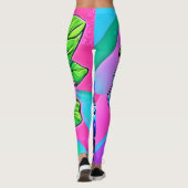 Levendig Blueberry-kunstwerk Leggings (Achterkant)