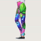 Levendig Blueberry-kunstwerk Leggings (Links)