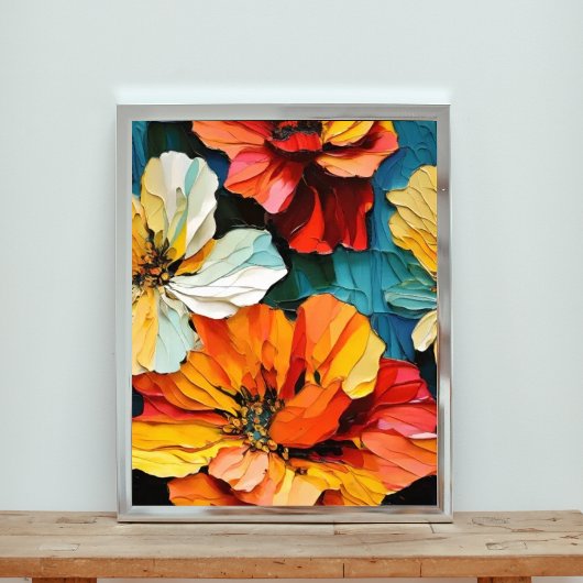 Levendig boeket: een close-upviering van kleur foto afdruk