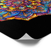 Levendig Boheems Mandala Meditatie Chakra Patroon Poster (Hoek)