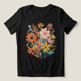 Levendig Boho Bloemenboeket Tri-Blend Shirt