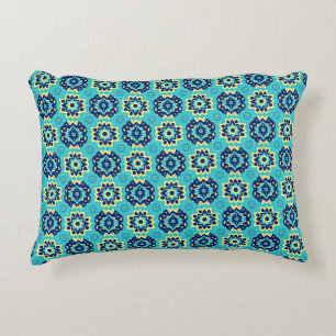 Levendig Boho Chic geometrisch bloemenpatroon Accent Kussen