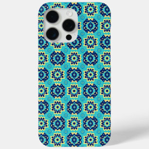 Levendig Boho Chic geometrisch bloemenpatroon iPhone 15 Pro Max Hoesje