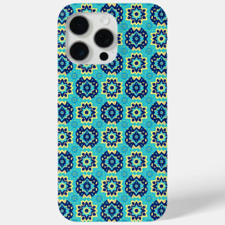 Levendig Boho Chic geometrisch bloemenpatroon iPhone 15 Pro Max Hoesje