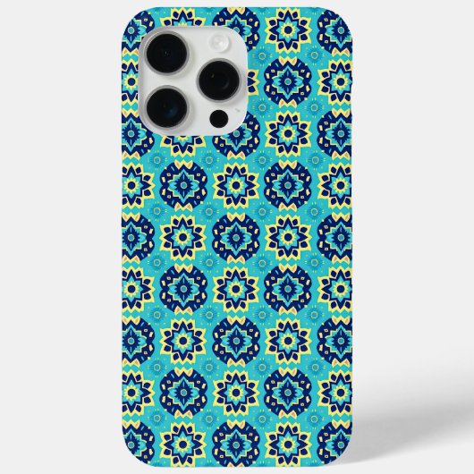 Levendig Boho Chic geometrisch bloemenpatroon Case-Mate iPhone Case (Achterkant)
