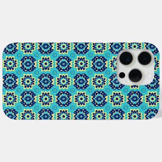 Levendig Boho Chic geometrisch bloemenpatroon Case-Mate iPhone Case (Achterkant (horizontaal))