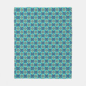 Levendig Boho Chic geometrisch bloemenpatroon Fleece Deken (Voorkant)