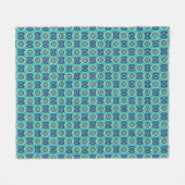 Levendig Boho Chic geometrisch bloemenpatroon Fleece Deken (Voorkant (Horizontaal))