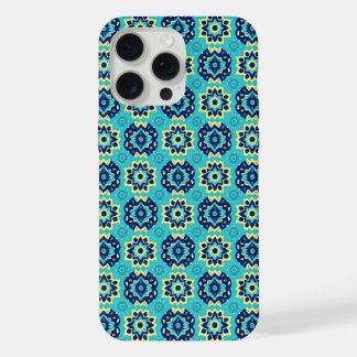 Levendig Boho Chic geometrisch bloemenpatroon iPhone 15 Pro Max Case