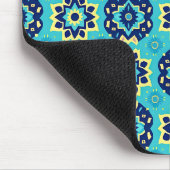 Levendig Boho Chic geometrisch bloemenpatroon Muismat (Hoek)