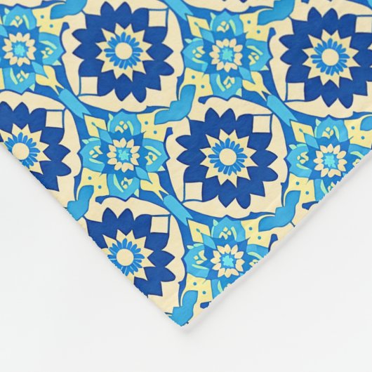 Levendig Boho chique bloemenpatroon Fleece Deken (Hoek)