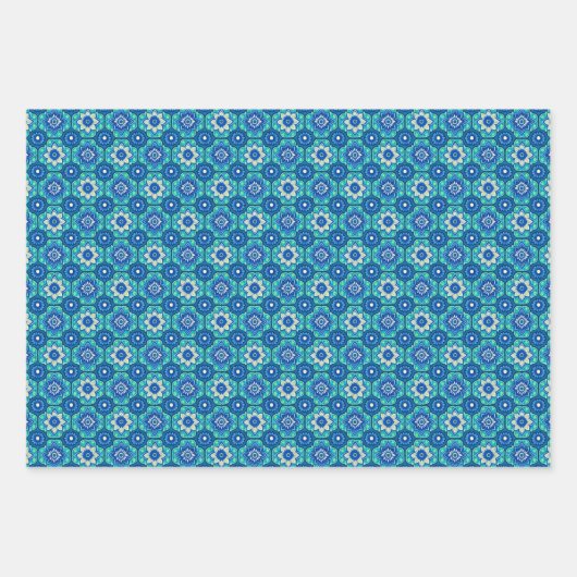 Levendig Boho chique bloemenpatroon Inpakpapier Vel (Voorkant 3)