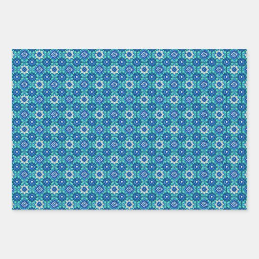 Levendig Boho chique bloemenpatroon Inpakpapier Vel (Voorkant)