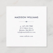 Levendig Boho Floral Bouquet Monogram Vierkante Visitekaartje (Achterkant)