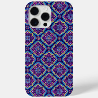 Levendig Boho geometrisch bloemenpatroon iPhone 15 Pro Max Hoesje