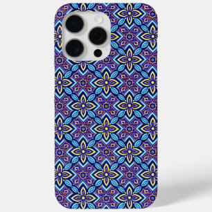 Levendig Boho geometrisch bloemenpatroon iPhone 15 Pro Max Hoesje